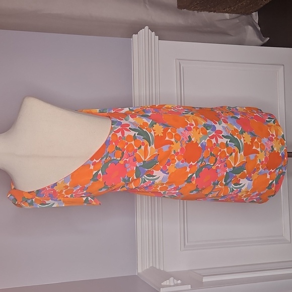 Pink Lily Vibrant Floral One-Shoulder Mini Dress - Picture 6 of 9